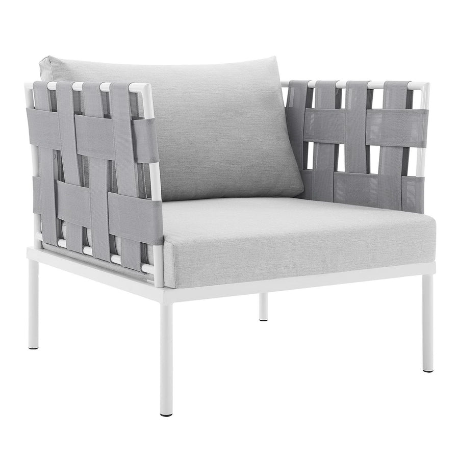 Cliff Sunbrella® Outdoor Patio Aluminum Armchair in Gray Gray