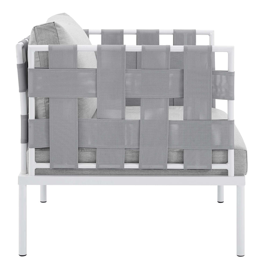 Cliff Sunbrella® Outdoor Patio Aluminum Armchair in Gray Gray