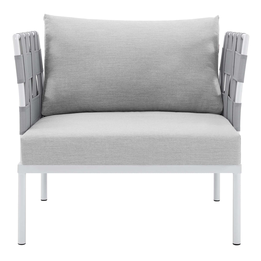 Cliff Sunbrella® Outdoor Patio Aluminum Armchair in Gray Gray