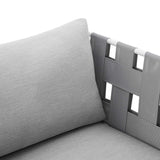 Cliff Sunbrella® Outdoor Patio Aluminum Armchair in Gray Gray