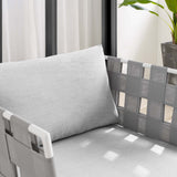 Cliff Sunbrella® Outdoor Patio Aluminum Armchair in Gray Gray
