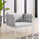 Cliff Sunbrella® Outdoor Patio Aluminum Armchair in Gray Gray