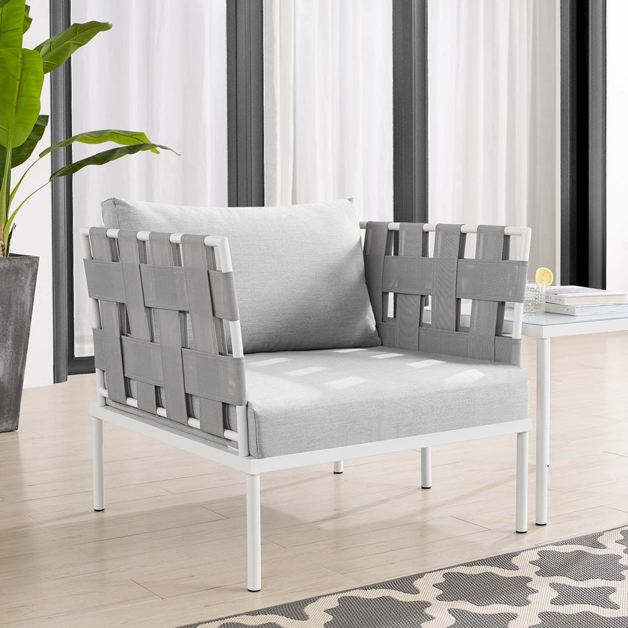 Cliff Sunbrella® Outdoor Patio Aluminum Armchair in Gray Gray