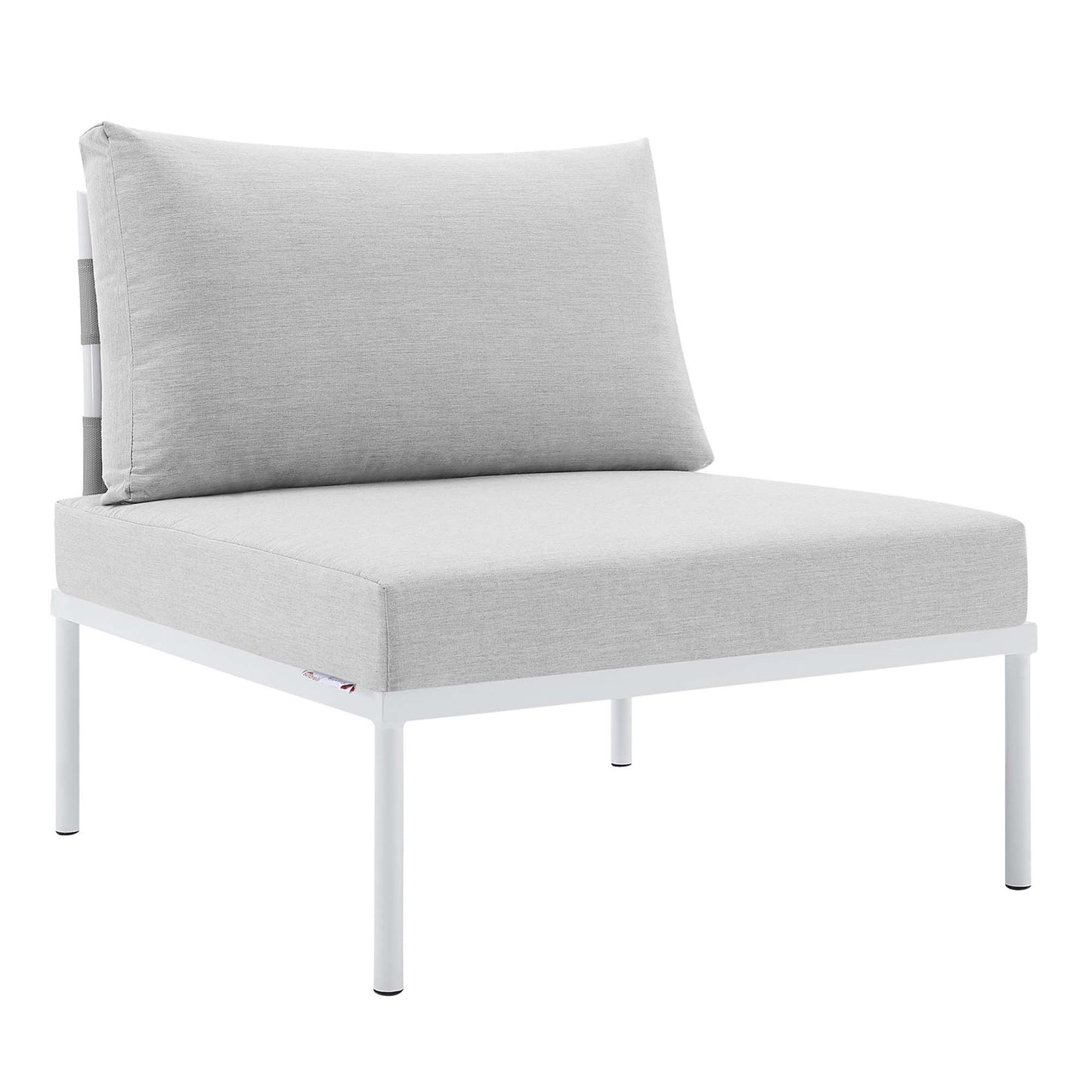 Harmony SunbrellaÂ® Outdoor Patio Aluminum Armless Chair by Furniture For America