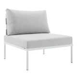 Cliff Sunbrella® Outdoor Patio Aluminum Armless Chair in Gray Gray