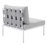 Cliff Sunbrella® Outdoor Patio Aluminum Armless Chair in Gray Gray