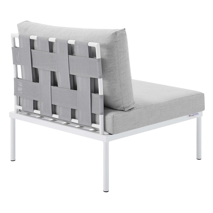 Cliff Sunbrella® Outdoor Patio Aluminum Armless Chair in Gray Gray