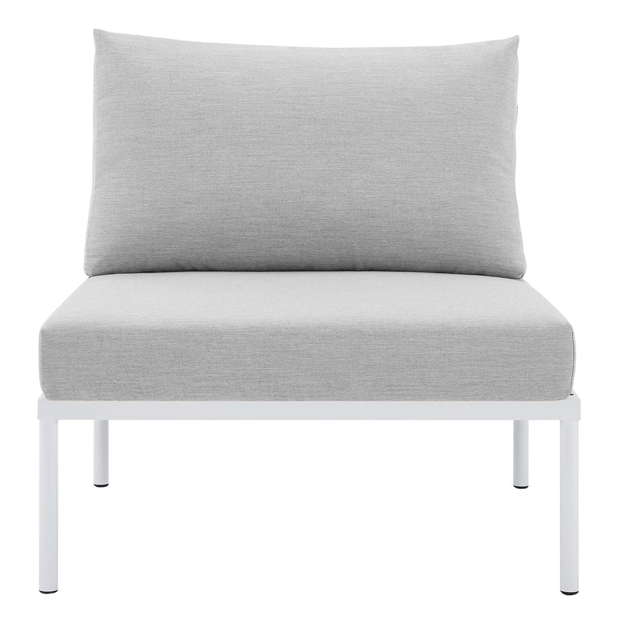 Cliff Sunbrella® Outdoor Patio Aluminum Armless Chair in Gray Gray