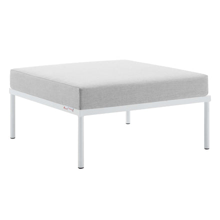 Harmony Sunbrella® Outdoor Patio Aluminum Ottoman in Gray