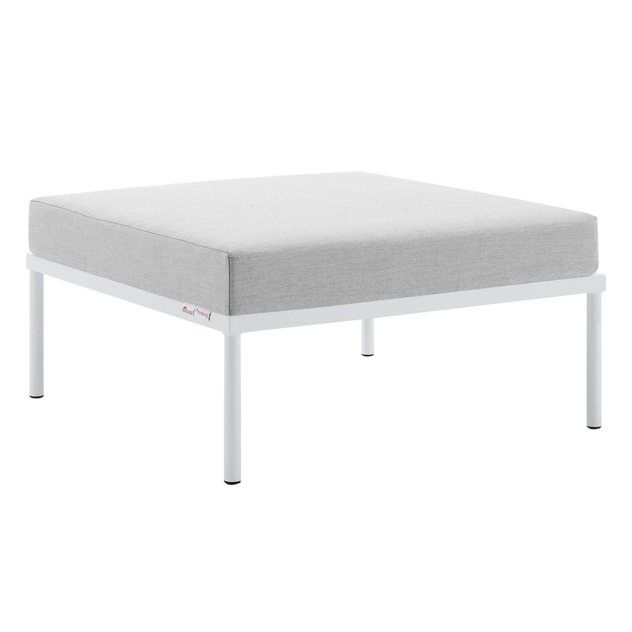 Cliff Sunbrella® Outdoor Patio Aluminum Ottoman in Gray