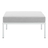 Cliff Sunbrella® Outdoor Patio Aluminum Ottoman in Gray