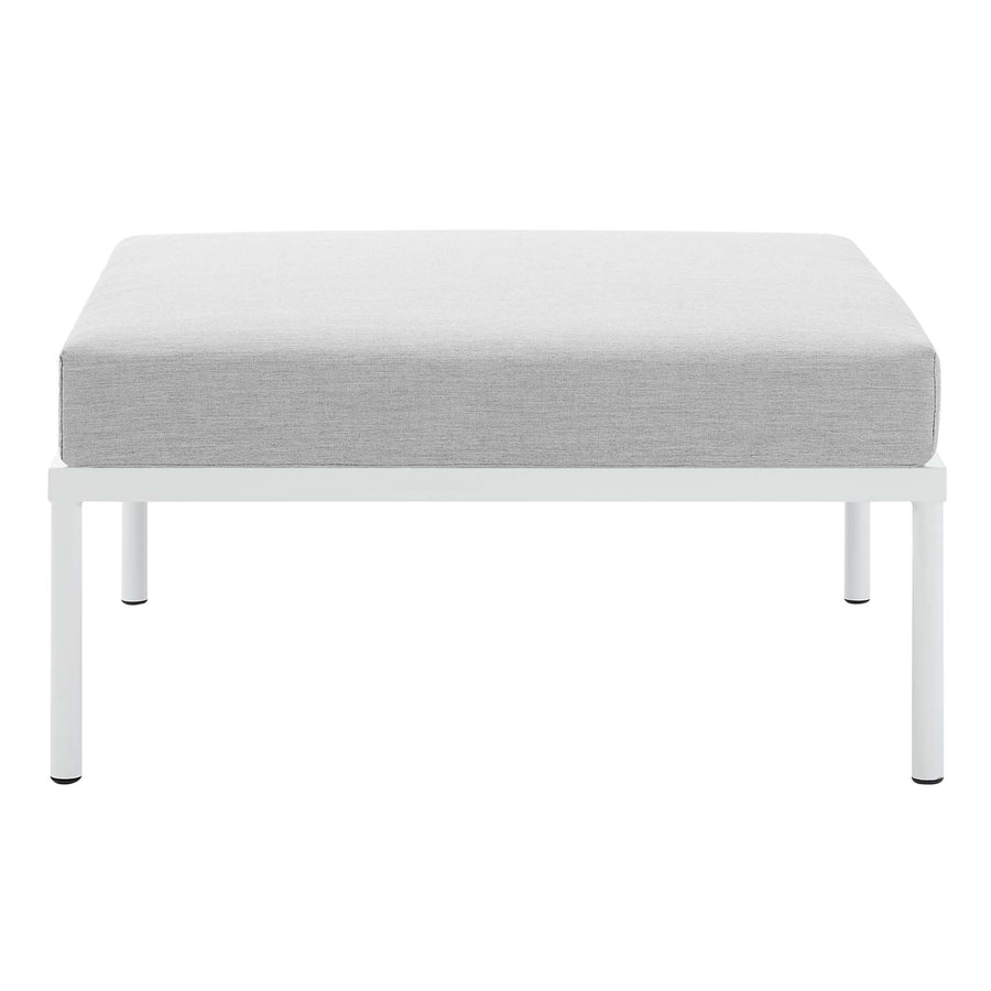 Cliff Sunbrella® Outdoor Patio Aluminum Ottoman in Gray