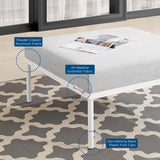 Cliff Sunbrella® Outdoor Patio Aluminum Ottoman in Gray