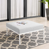Cliff Sunbrella® Outdoor Patio Aluminum Ottoman in Gray