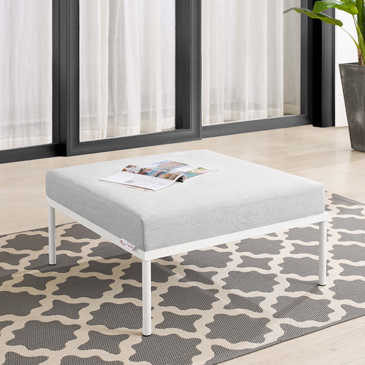 Harmony Sunbrella® Outdoor Patio Aluminum Ottoman by Furniture For America