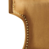 Spire Performance Velvet Dining Chairs Set of 2 in Cognac