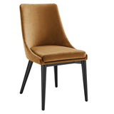 Foyer Performance Velvet Dining Chair in Cognac