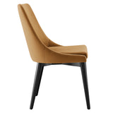 Foyer Performance Velvet Dining Chair in Cognac
