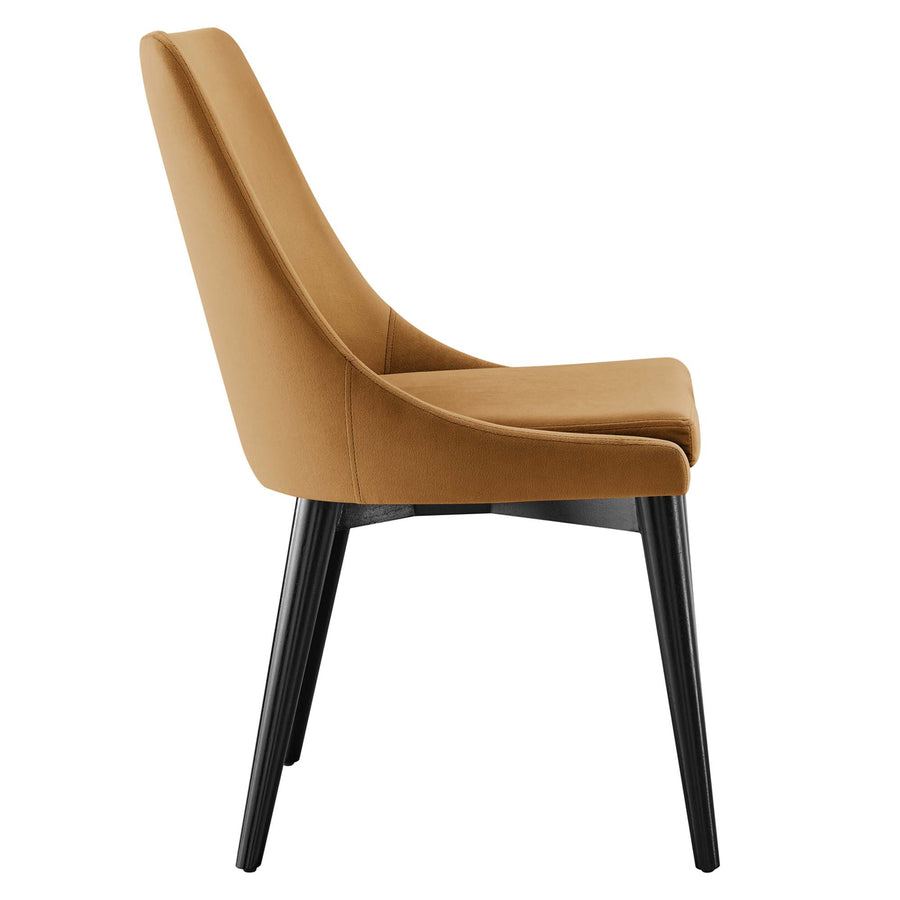 Foyer Performance Velvet Dining Chair in Cognac