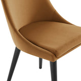 Foyer Performance Velvet Dining Chair in Cognac