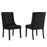 Ellison Performance Velvet Dining Chairs Set of 2 in Black