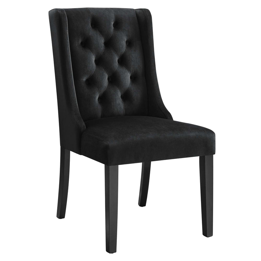 Ellison Performance Velvet Dining Chairs Set of 2 in Black