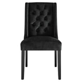 Ellison Performance Velvet Dining Chairs Set of 2 in Black