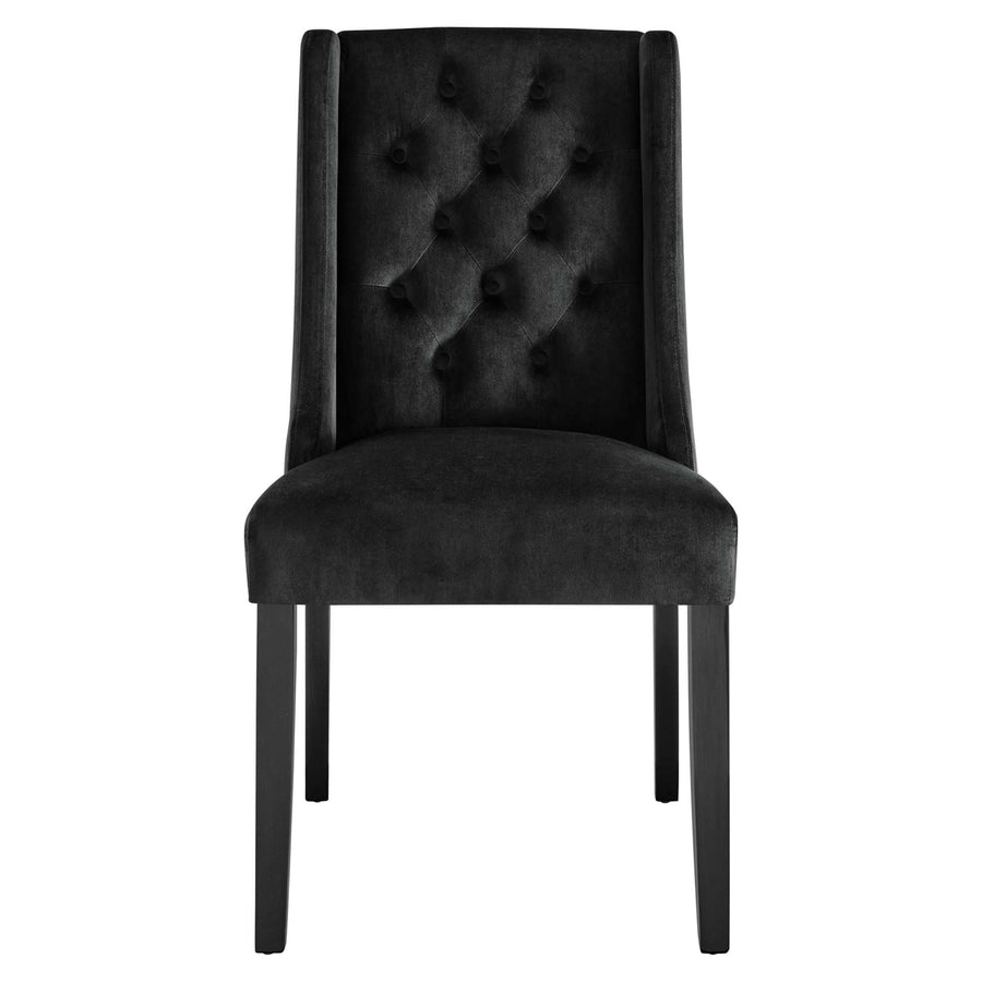 Ellison Performance Velvet Dining Chairs Set of 2 in Black