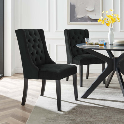 Baronet Performance Velvet Dining Chairs Set of 2 by Furniture For America