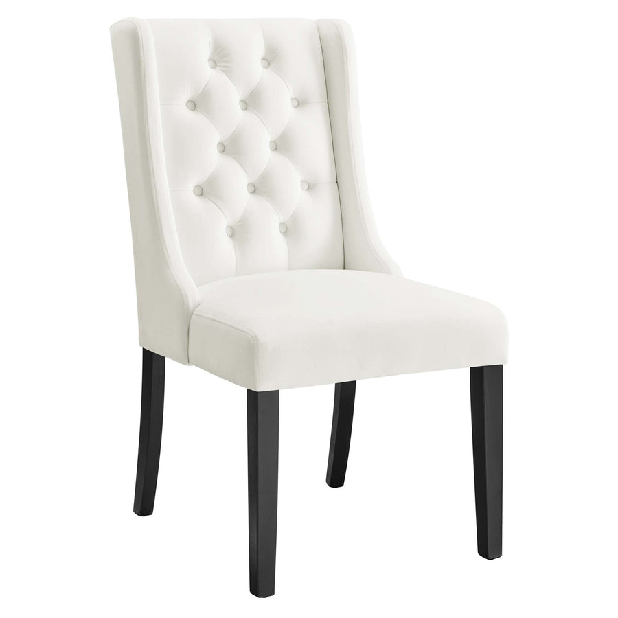 Ellison Performance Velvet Dining Chairs Set of 2 in White