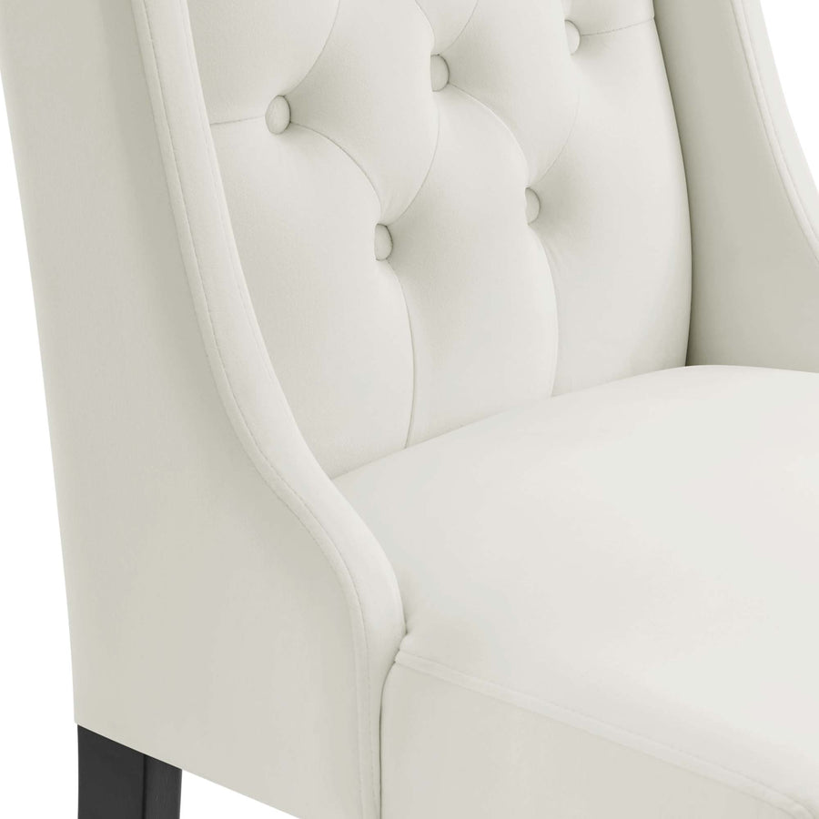 Ellison Performance Velvet Dining Chairs Set of 2 in White