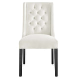 Ellison Performance Velvet Dining Chairs Set of 2 in White