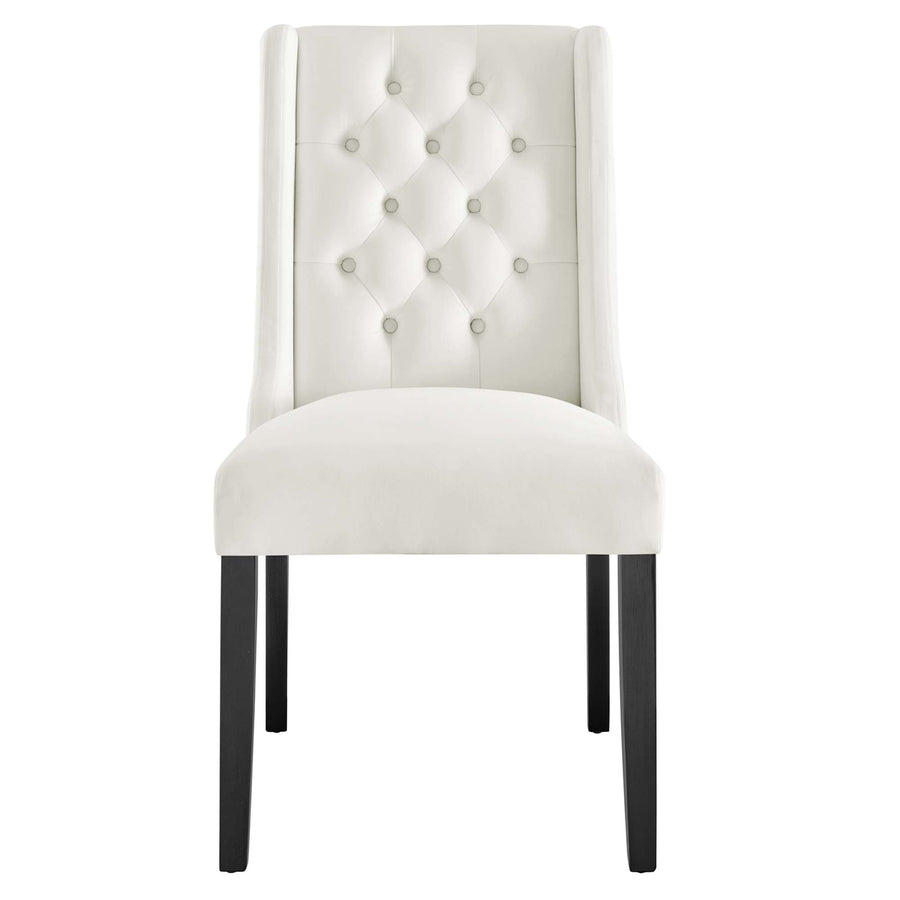 Ellison Performance Velvet Dining Chairs Set of 2 in White