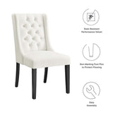 Ellison Performance Velvet Dining Chairs Set of 2 in White
