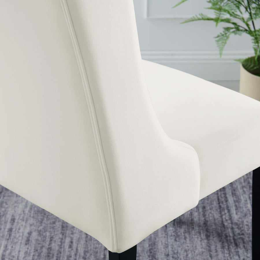 Ellison Performance Velvet Dining Chairs Set of 2 in White