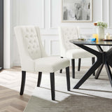 Ellison Performance Velvet Dining Chairs Set of 2 in White