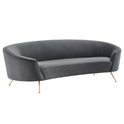 Marchesa Upholstered Performance Velvet Sofa by Furniture for America