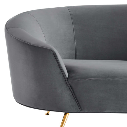 Marchesa Upholstered Performance Velvet Sofa by Furniture for America
