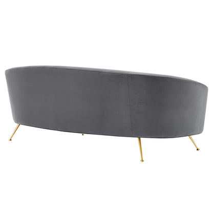 Marchesa Upholstered Performance Velvet Sofa by Furniture for America