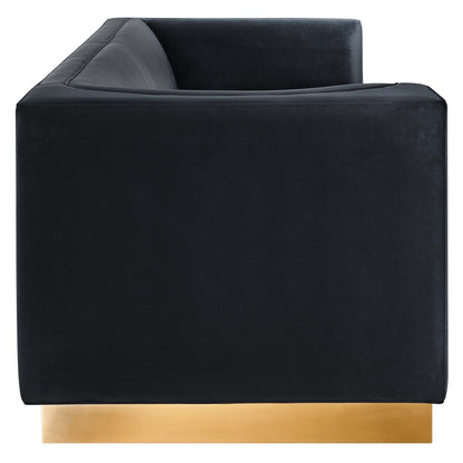 Eminence Upholstered Performance Velvet Sofa by Furniture for America