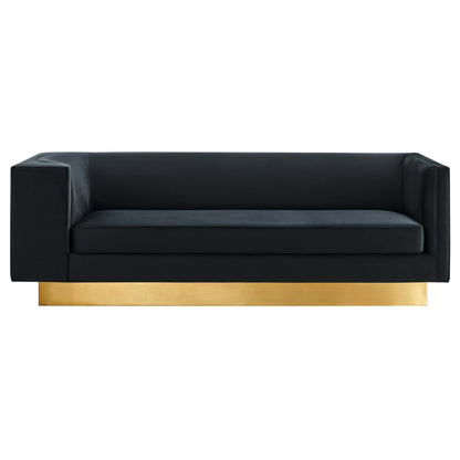 Eminence Upholstered Performance Velvet Sofa by Furniture for America