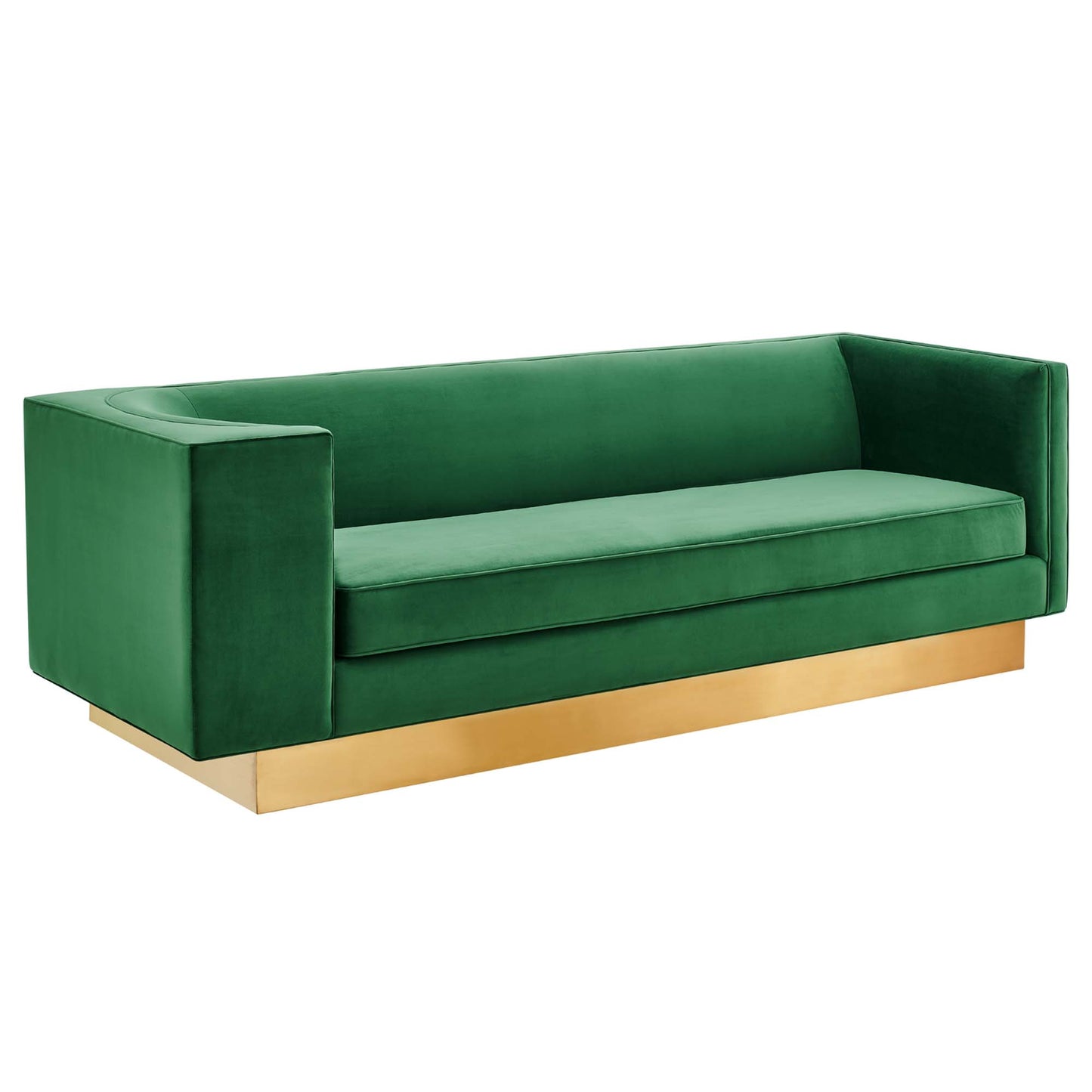 Eminence Upholstered Performance Velvet Sofa by Furniture for America