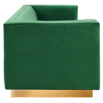 Eminence Upholstered Performance Velvet Sofa by Furniture for America