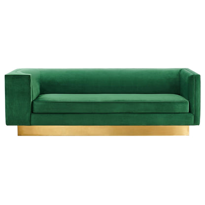 Eminence Upholstered Performance Velvet Sofa by Furniture for America