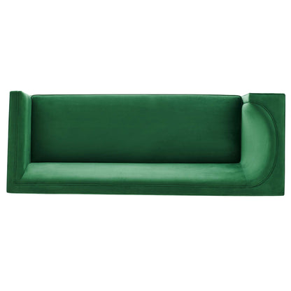 Eminence Upholstered Performance Velvet Sofa by Furniture for America