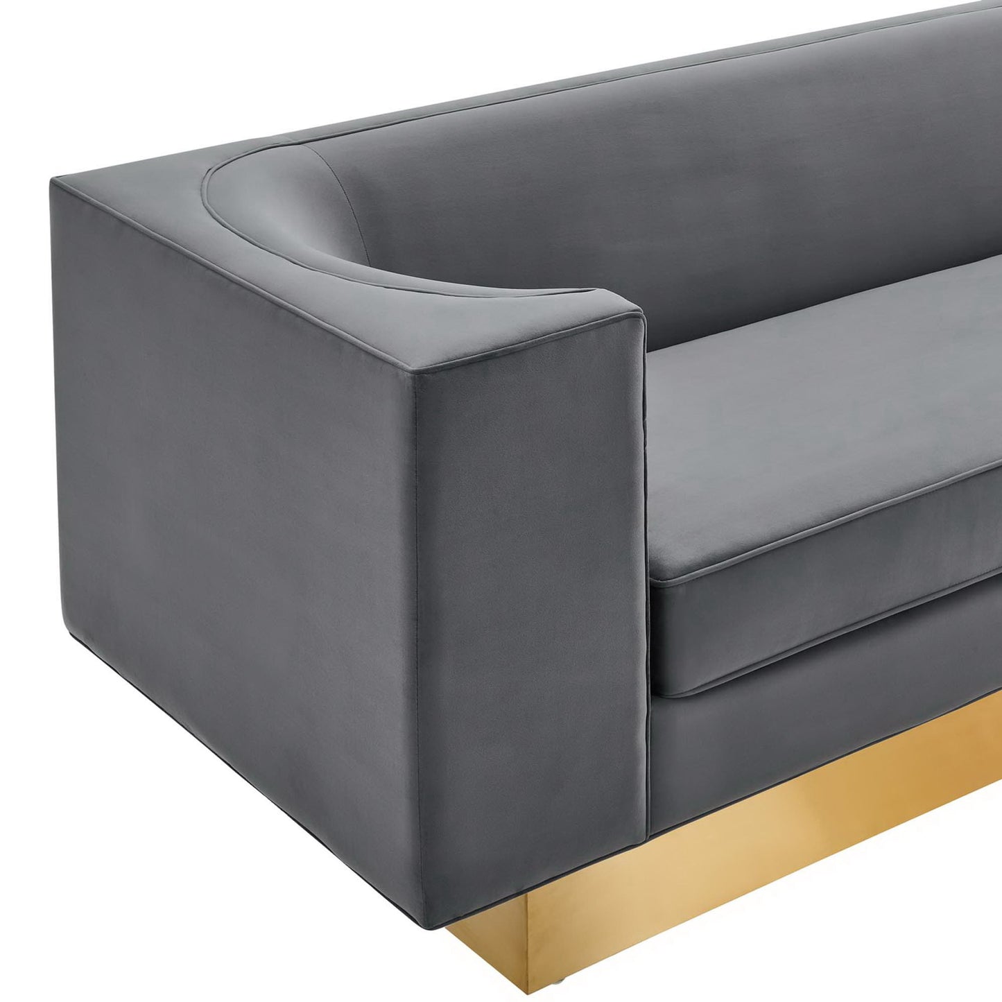 Eminence Upholstered Performance Velvet Sofa by Furniture for America