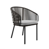 Dittany Outdoor Patio Armchair in Charcoal Gray