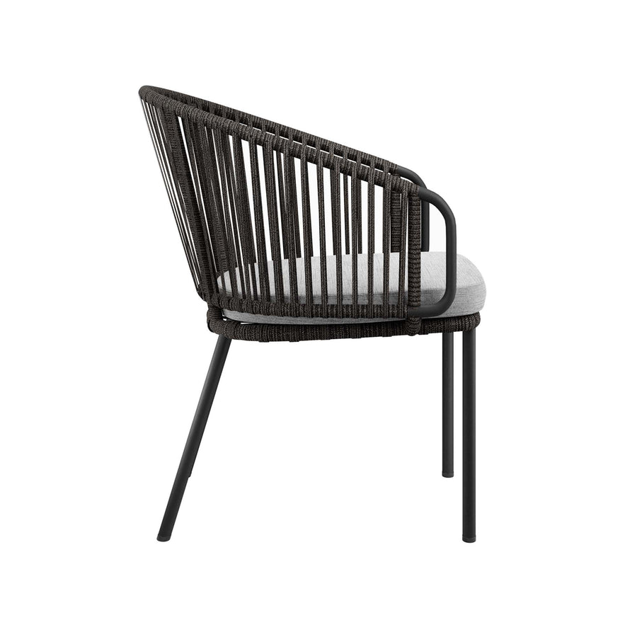 Dittany Outdoor Patio Armchair in Charcoal Gray