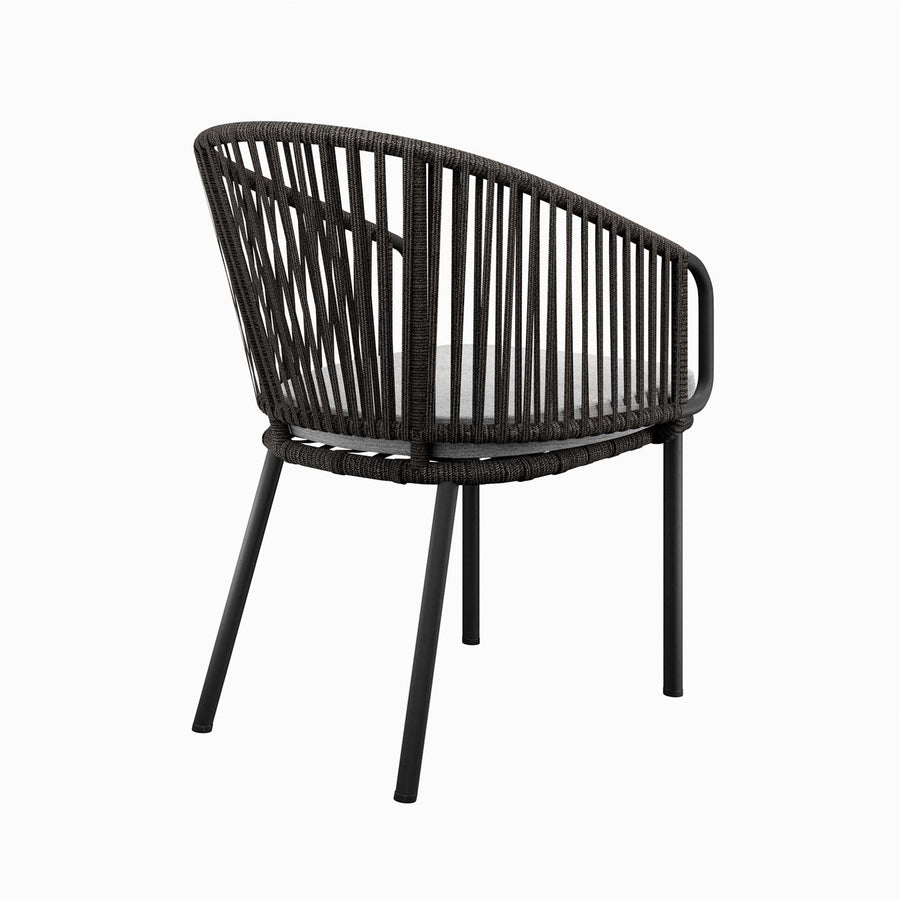 Dittany Outdoor Patio Armchair in Charcoal Gray