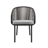 Dittany Outdoor Patio Armchair in Charcoal Gray